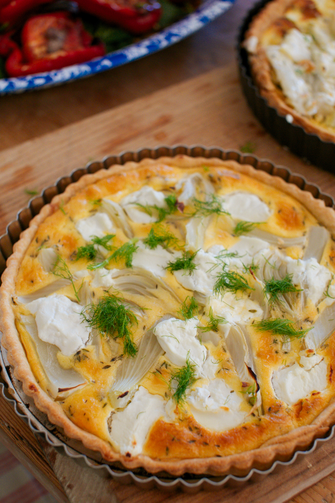 fennel and goat's curd tart