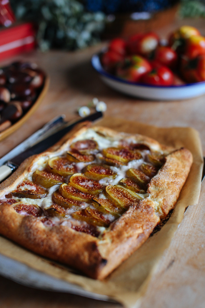 goat's cheese and fig galette